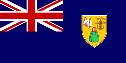 Национальный флаг, Туркские и Кейкосовые острова